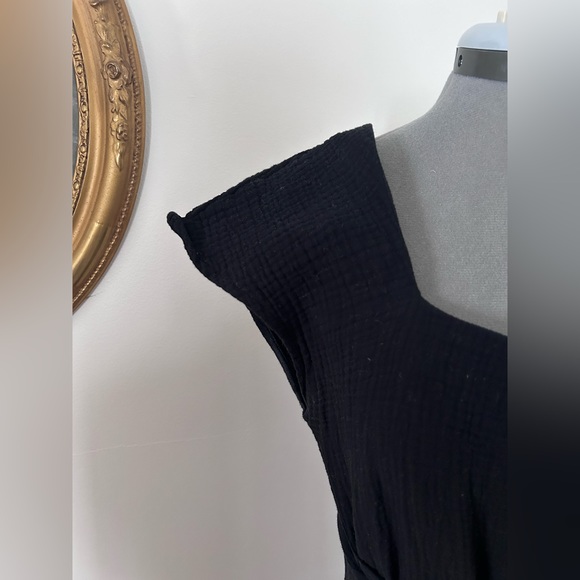 Smash + Tess Muslin Wide Leg Romper with Tie - Picture 5 of 6